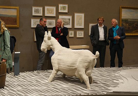 waterlinie Museum, goat, sculpture felt